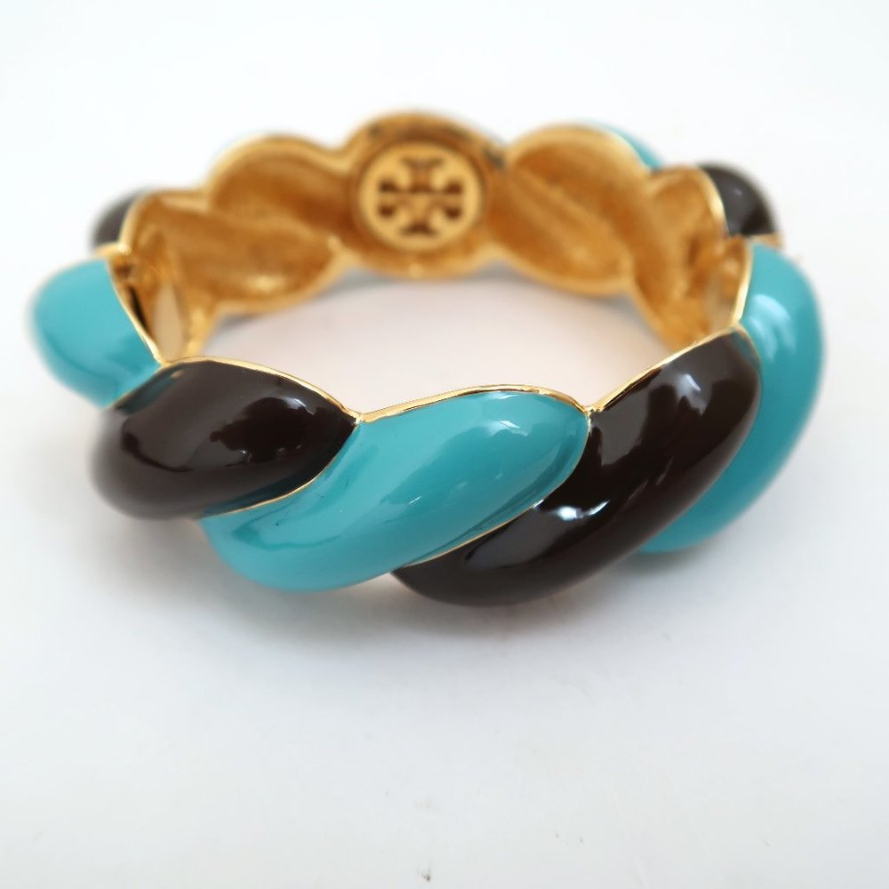 TORY BURCH enamel twist bracelet